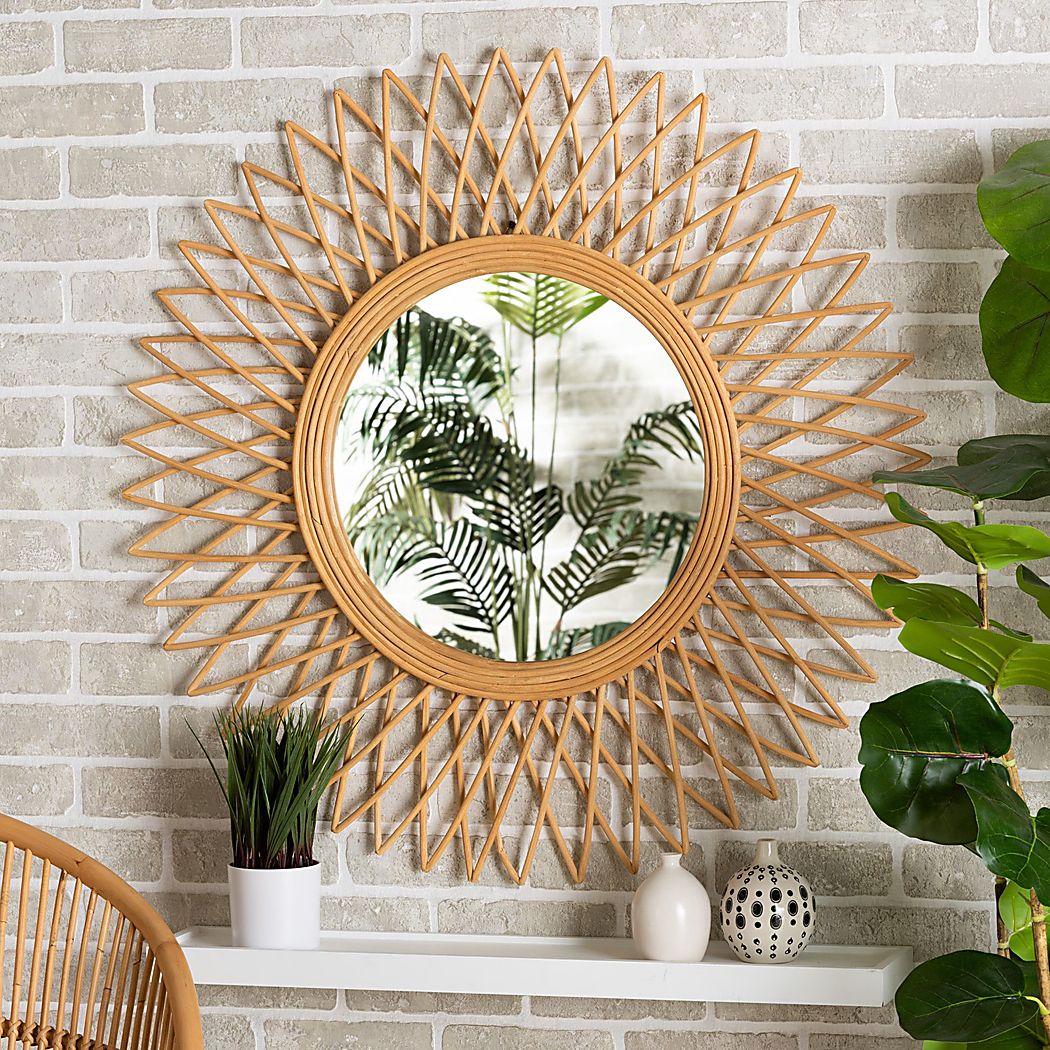 Rooms To Go Tulani Brown Accent Mirror
